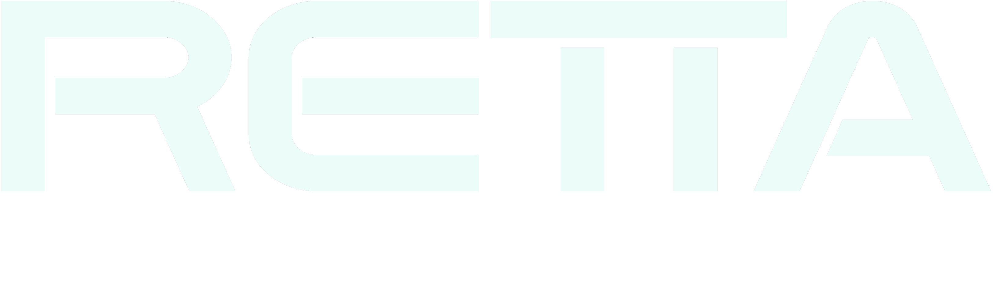 Logotipo da Retta com frase versão branca